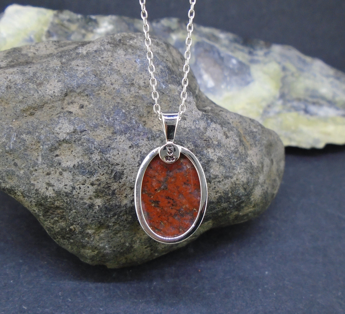 Medium Lewisian Sterling Silver Oval Pendant