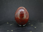 Scottish Red Jasper Ornamental Egg with Hematite