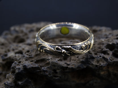 AAA Iona Marble and 14ct Scottish Gold Ring