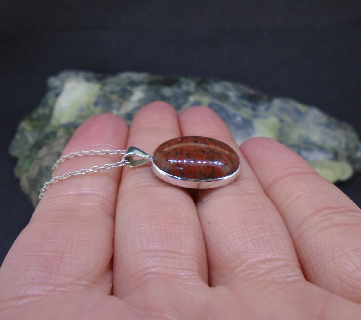 Medium Lewisian Sterling Silver Oval Pendant