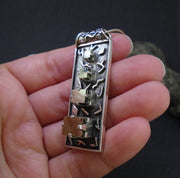'Totem' Cubic Pyrite Sterling Silver Pendant