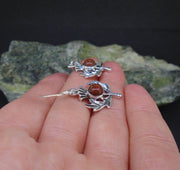 Lewisian Sterling Silver Thistle Earrings