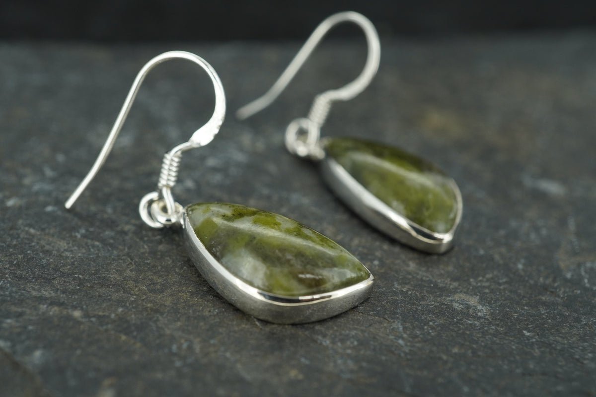 Connemara Marble Sterling Silver Drop Earrings
