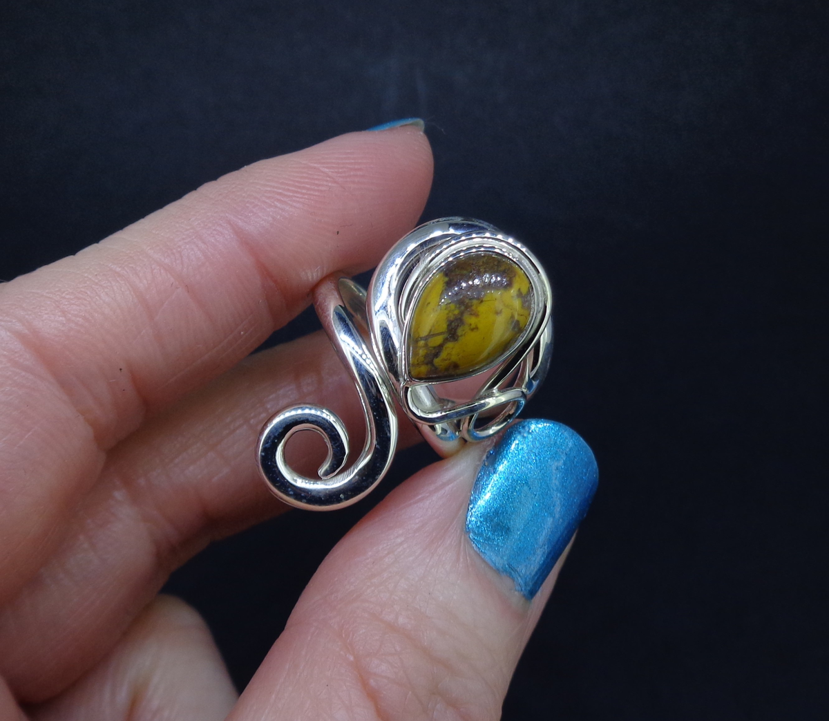 Campsie Fells Jasper Sterling Silver Ring
