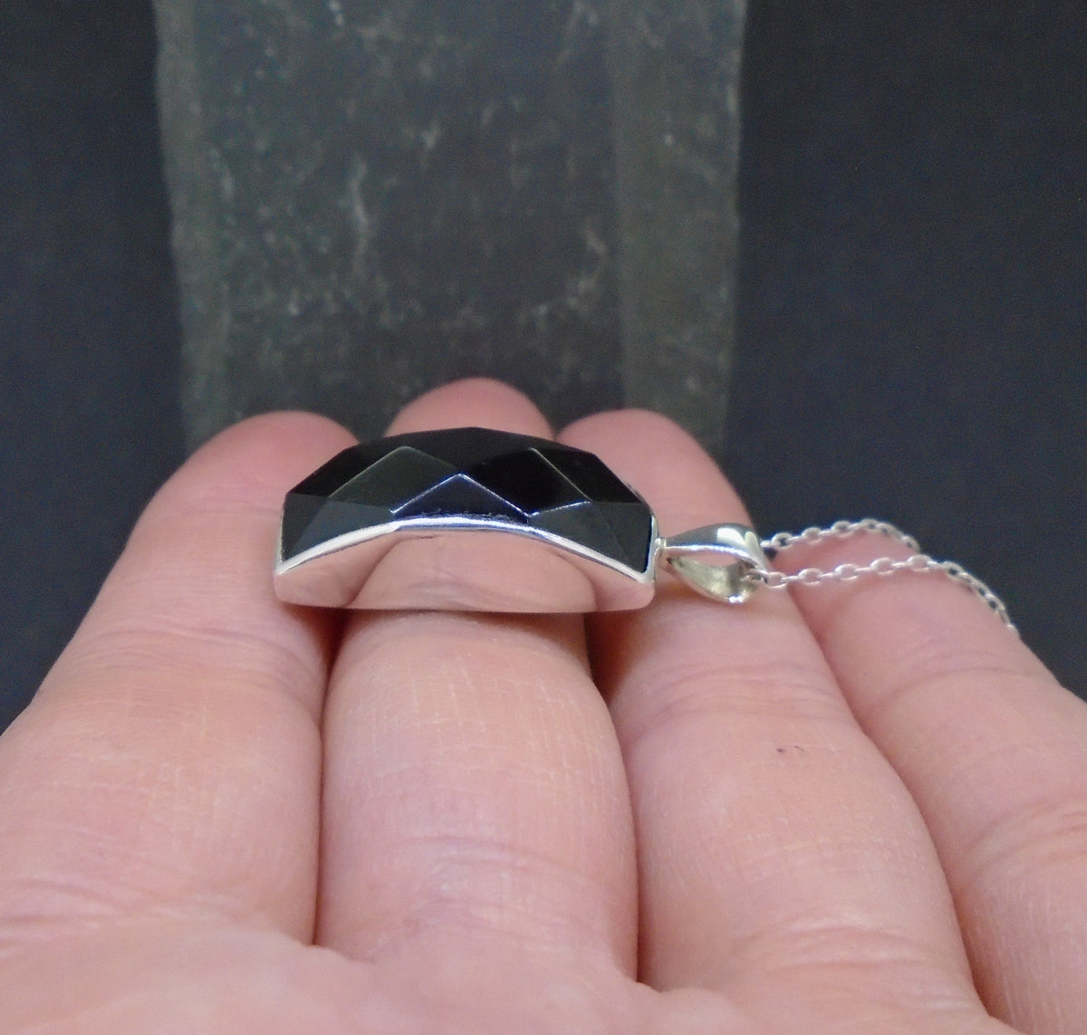Whitby Jet Sterling Silver Pendant