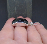 Whitby Jet Sterling Silver Pendant