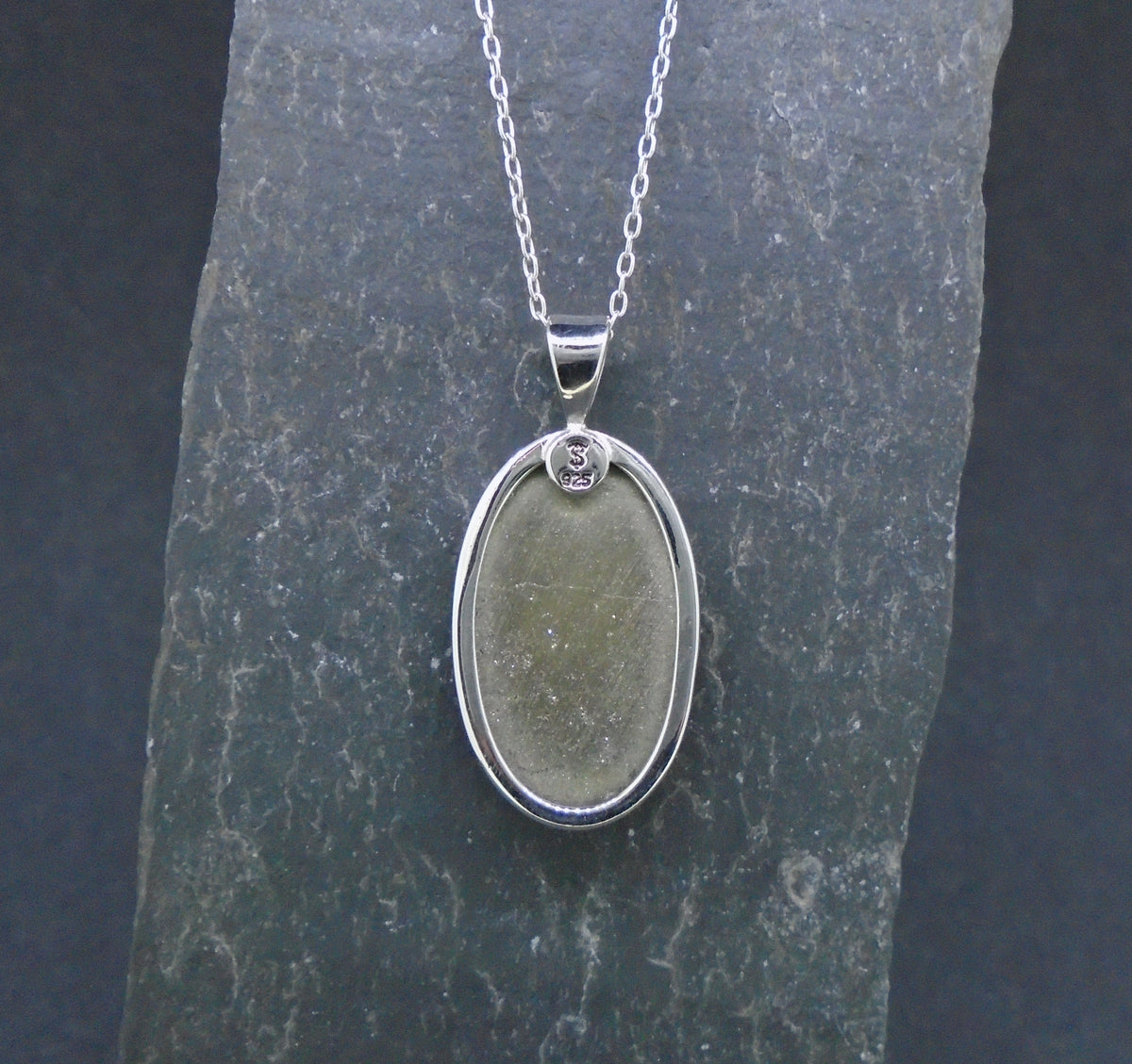 Glittering Pyrite Sterling Silver Pendant