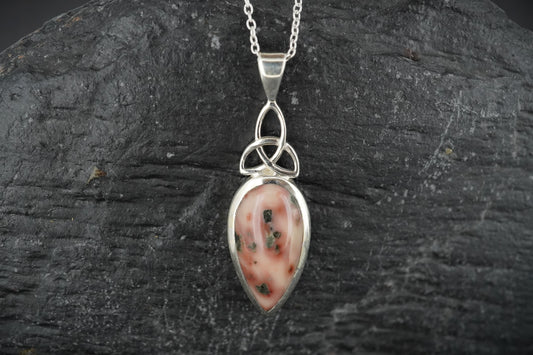 Scottish Isla Rose Drop Cut Sterling Silver Pendant
