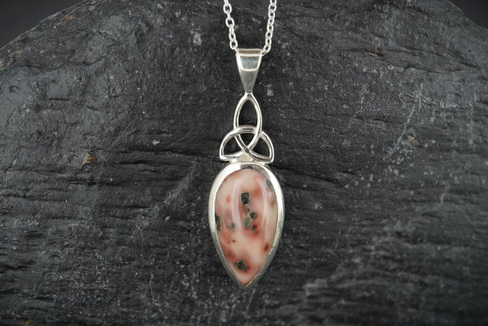 Scottish Isla Rose Drop Cut Sterling Silver Pendant