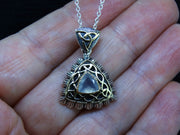Scottish Chalcedony Scottish Gold and Sterling Silver Pendant