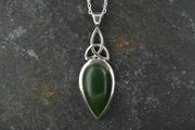 Canadian Jade Sterling Silver Celtic Pendant