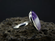Chevron Amethyst Sterling Silver Ring