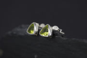 Peridot Sterling Silver Stud Earrings