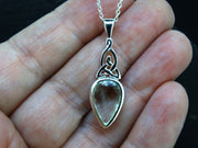 Edinburgh Sea Glass Sterling Silver Celtic Pendant