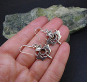 Lewisian Sterling Silver Thistle Earrings