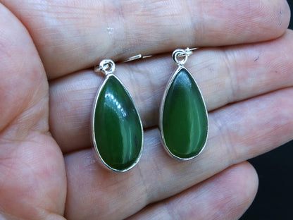 Canadian Jade Sterling Silver Earrings