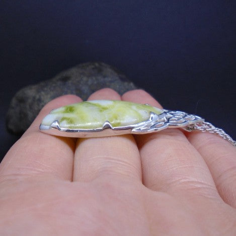 Highland Marble Celtic Waterfall Sterling Silver Pendant