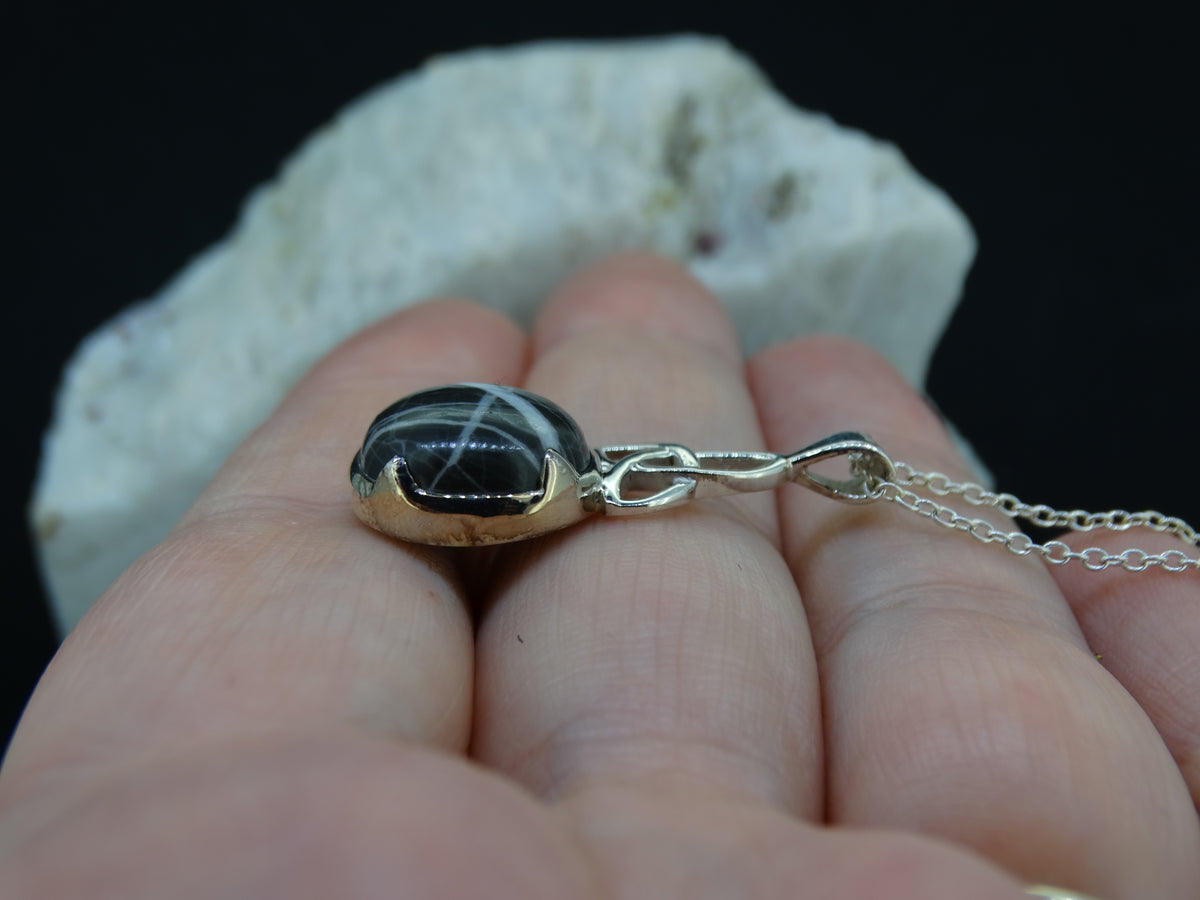 Ullapool Stone Sterling Silver Celtic Pendant
