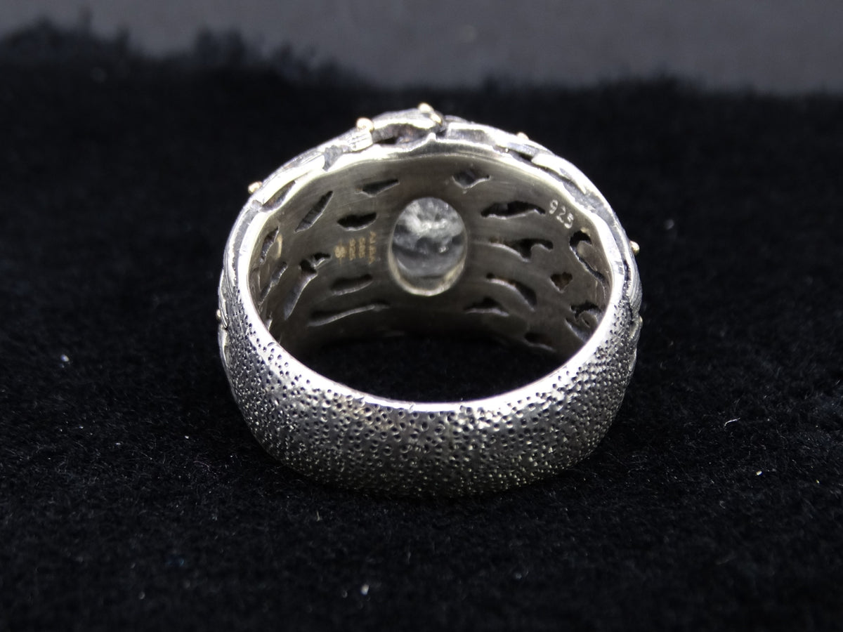 Ornate Orrock 'Diamond' Scottish Gold and Sterling Silver Ring