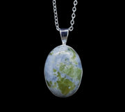 Dark Iona Marble Sterling Silver Pendant