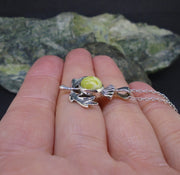 Highland Marble Scottish Thistle Sterling Silver Pendant