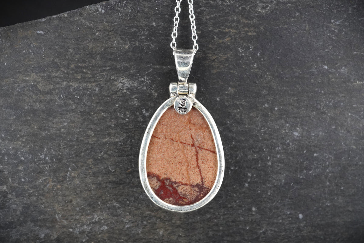 Arthur's Seat Jasper Sterling Silver Drop Pendant