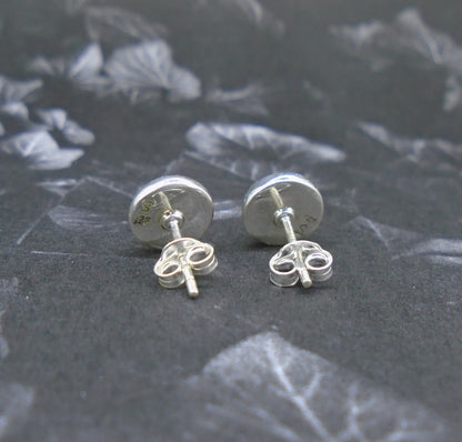Highland Marble Sterling Silver Stud Earrings (8mm)