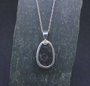 Alaskan Garnet in Mica Sterling Silver Pendant