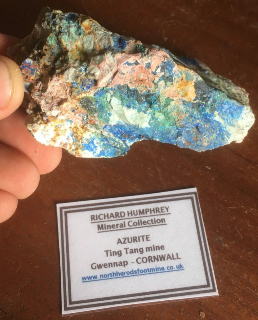 Cornish Azurite Sterling Silver Pendant