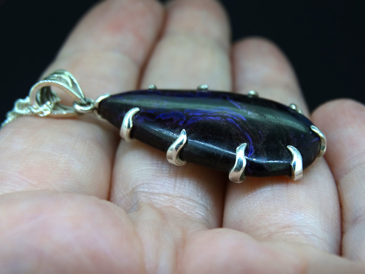 Sugilite Sterling Silver Fancy Pendant