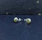 Iona Marble 6mm Sterling Silver Stud Earrings