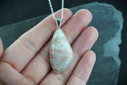 Rare Pink Skye Marble Sterling Silver Pendant