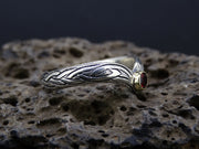 Knoydart Almodie Garnet & Scottish Gold Ring