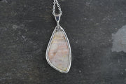 Rare Pink Skye Marble Sterling Silver Pendant
