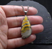 Bumblebee Jasper Sterling Silver Pendant