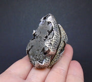'Star-kindler' Colossal Meteorite Sterling Silver Ring