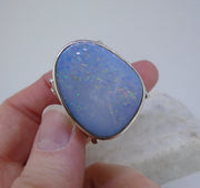 Opal Sterling Silver Filigree Ring