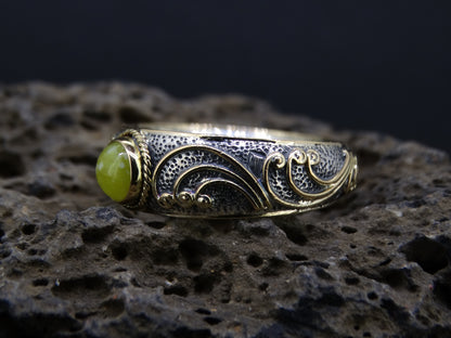 AAA Iona Marble and 14ct Scottish Gold Ring
