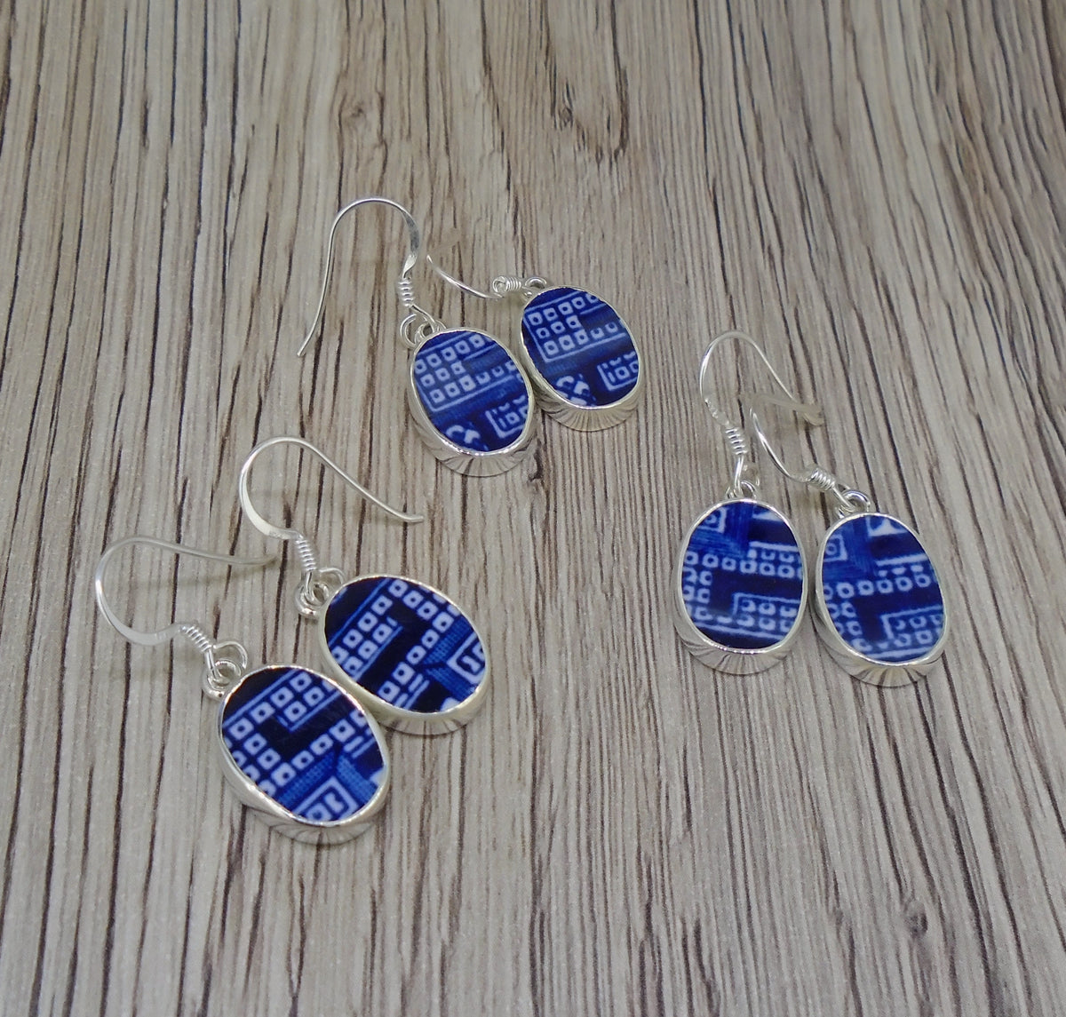 Old Willow 'Geometric' Sterling Silver Earrings