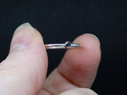 Delicate Scottish Sapphire with Scottish Gold, Sterling Silver Ring