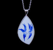 Old Willow Doves Sterling Silver Pendant