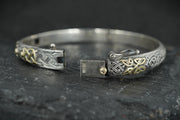Scottish Sapphire & Diamonds with Scottish Gold, Sterling Silver Bracelet