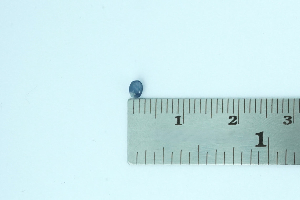 Oval Light Blue Silky Rare Scottish Sapphire Gemstone