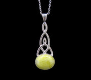 Large Highland Marble Celtic Sterling Silver Pendant