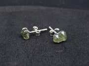 Moldavite Sterling Silver Stud Earrings