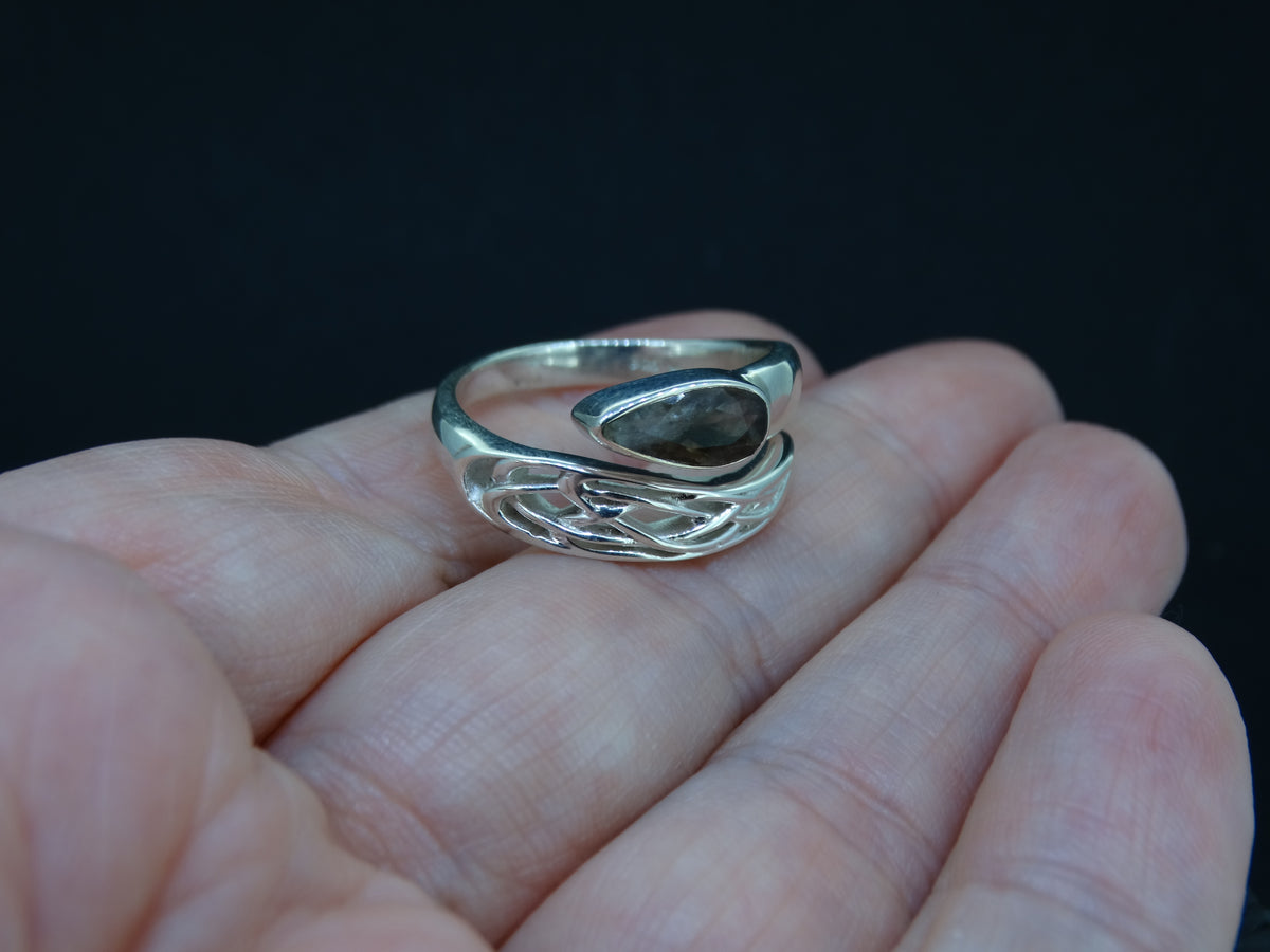 Perthshire Smoky Quartz Sterling Silver Wrap Ring