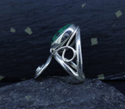 Malachite & Spinel Sterling Silver Ring