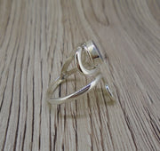 Old Willow 'Diamond' Pattern Sterling Silver Adjustable Twist Ring