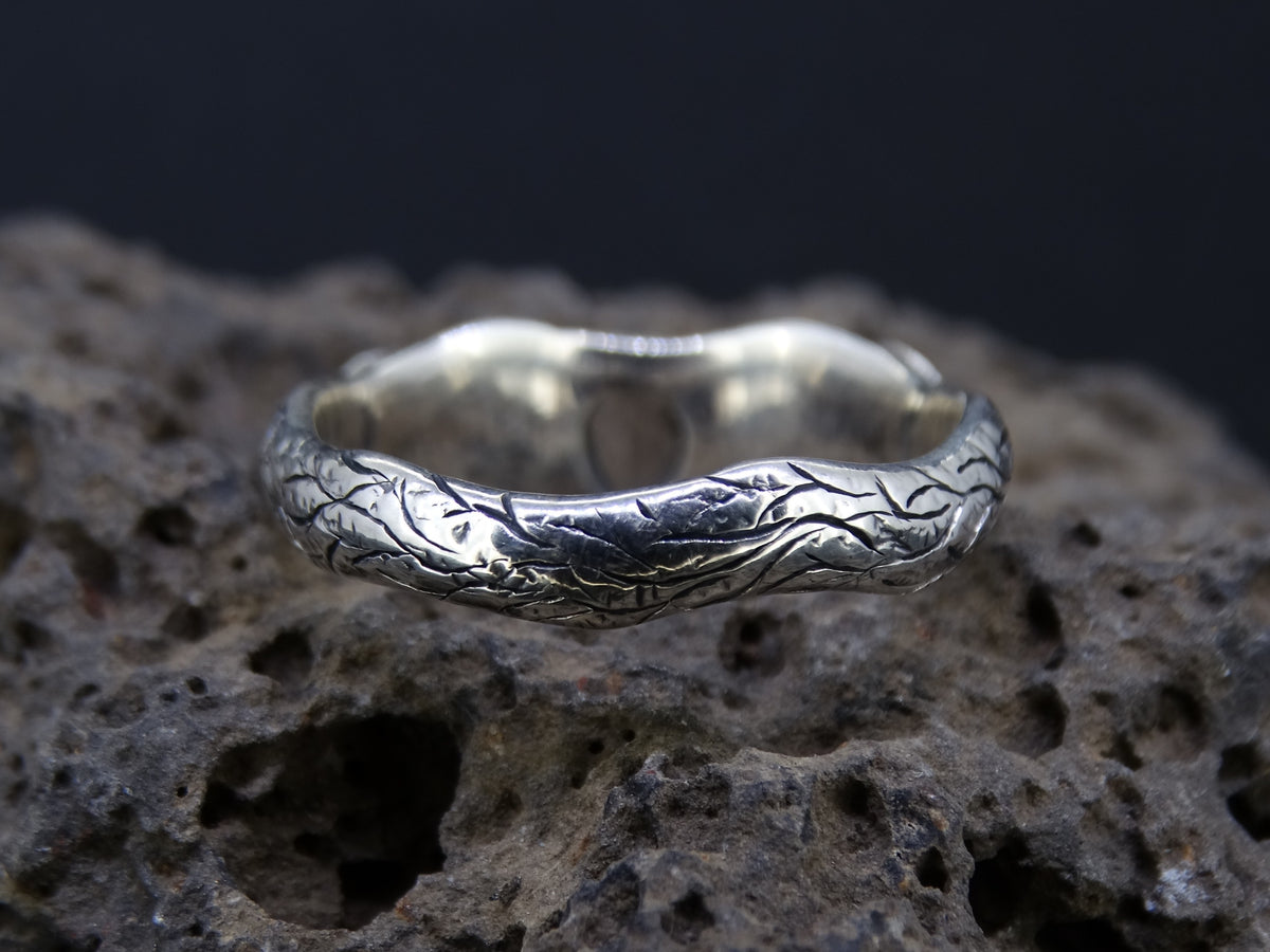 Perthshire Smoky Quartz and  Scottish Gold Ivy Design Ring