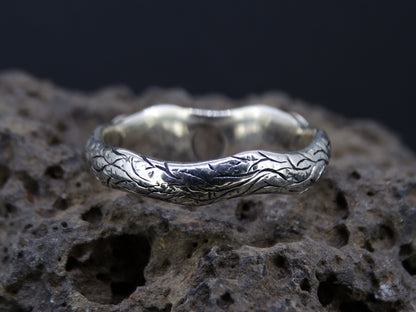 Perthshire Smoky Quartz and  Scottish Gold Ivy Design Ring